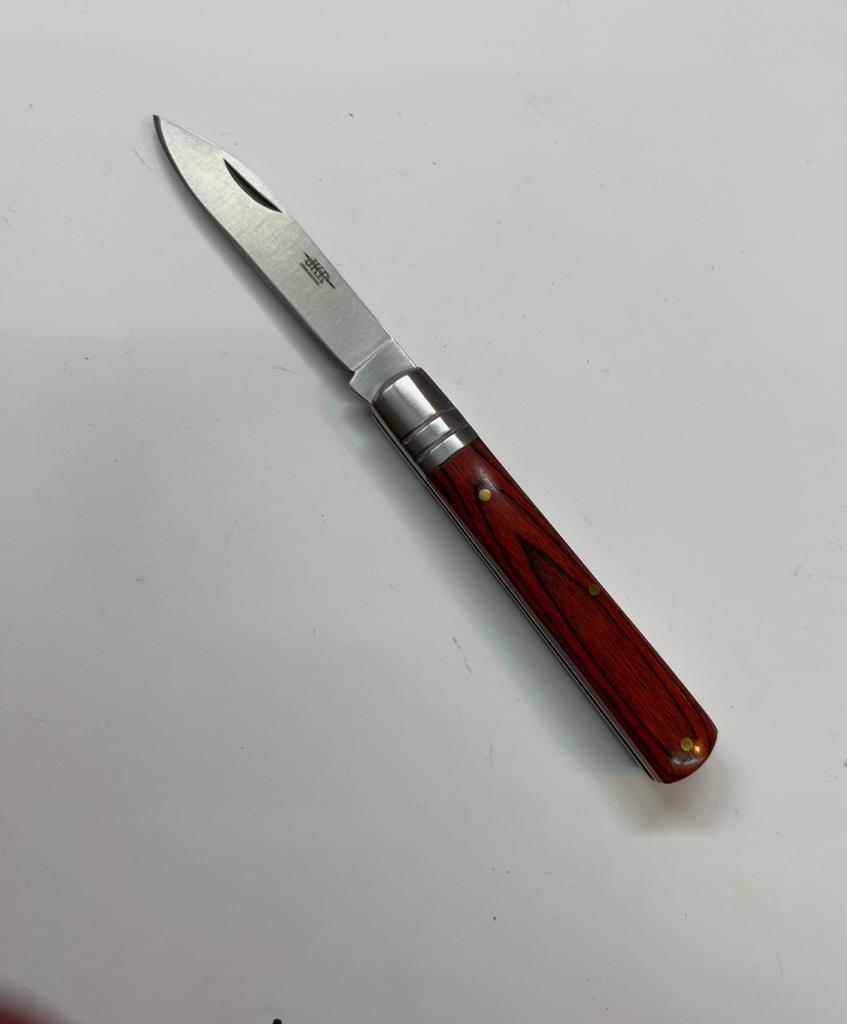 Navaja hoja 7 cm-mango madera roja JKR-77