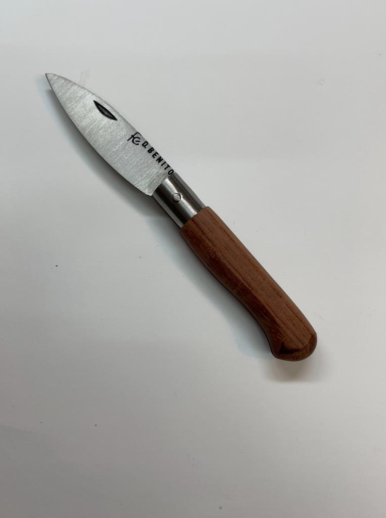 Navaja hoja de carbono 7.5 cm-mango de madera prensada 13205