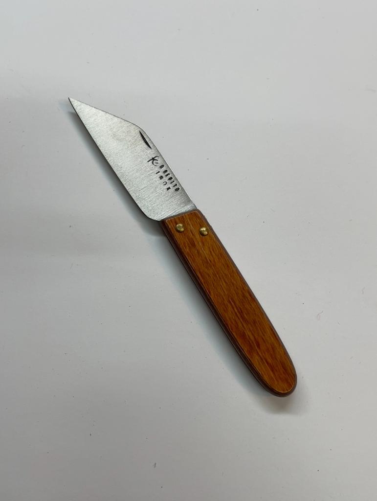 Navaja hoja inox 7 cm-mango madera prensada 13224