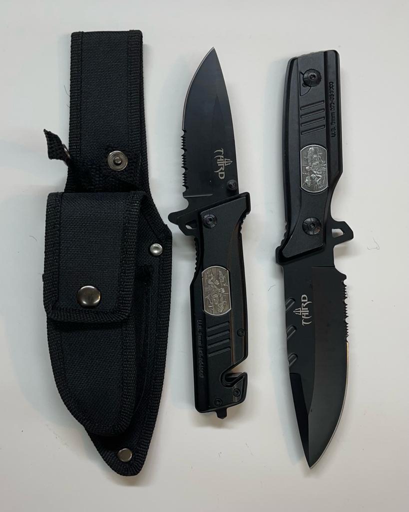 Cuchillo+navaja y funda-K2795