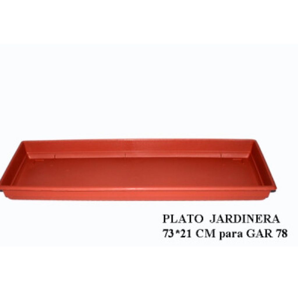 Plato jardinera plástico 73x21cm 78cm Gardenia