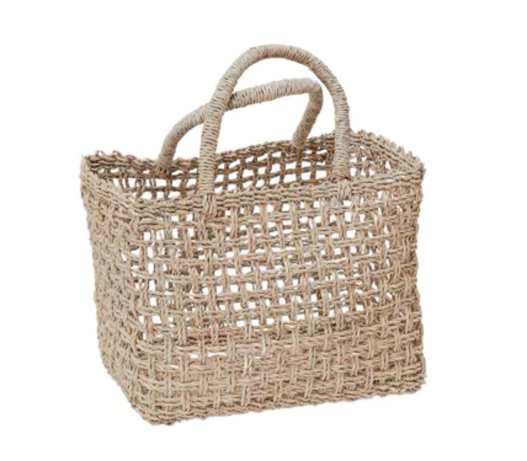 Shopping bag beach bag MOYO de alga marina trenzada-Mediano