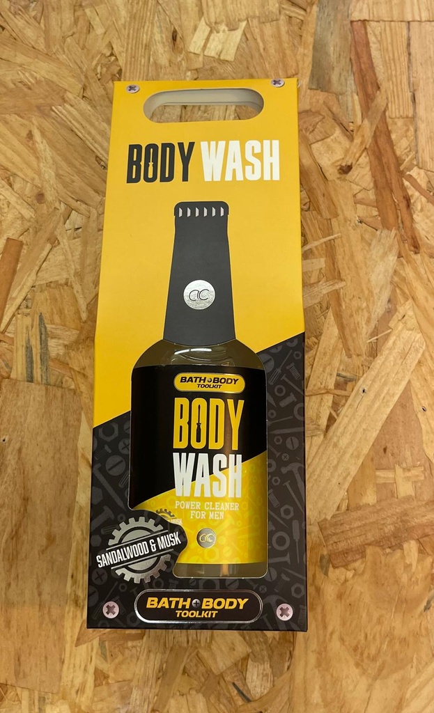 Gel de baño-BATH AND BODY TOOLKIT-en botella de cerveza 360ml-aroma sandalo y almizcle