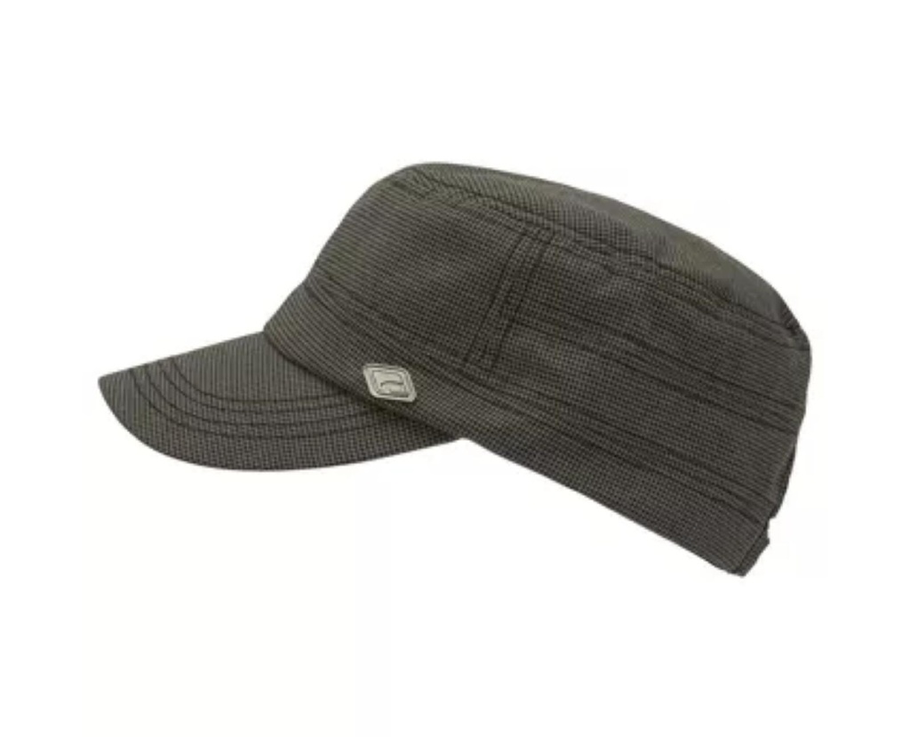 Gorra militar Heraklion-Gris/negro cuadros