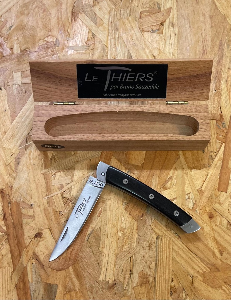 Navaja hoja 8 cm con caja de madera