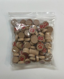 [MTF00245] Fichas de loteria de madera marcadas a una cara