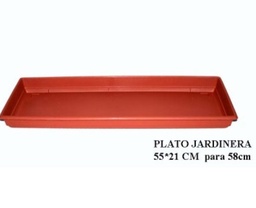 Plato jardinera plástico 55x21cm 58cm Gardenia