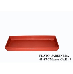 Plato jardinera plástico 45x17cm 48cm-Gardenia