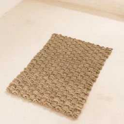 [MTF00311] Alfombra angular de hierba marina 72x45 cm tejida a mano con fibras naturales NIRAMA felpudo base alfombra de corredor